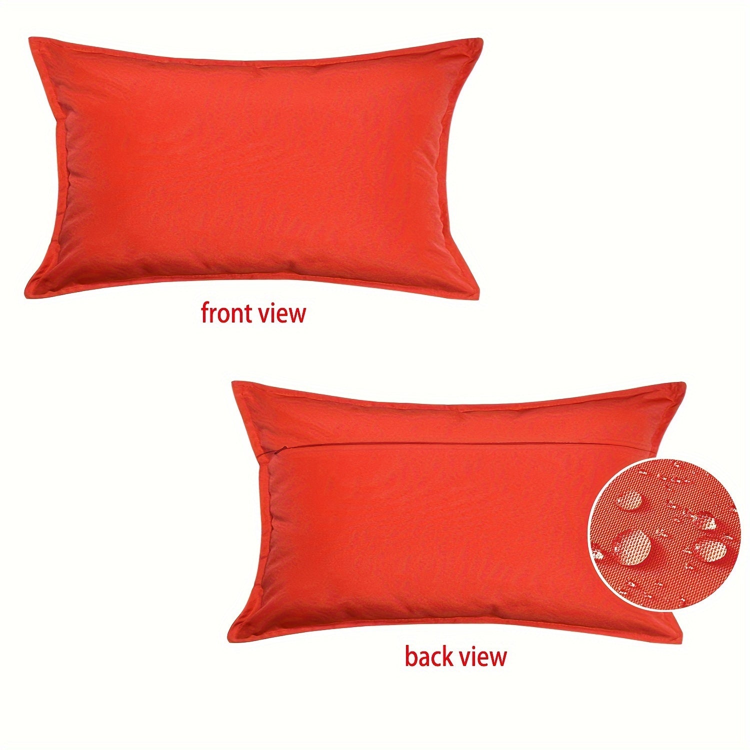 Green Outdoor Cushion Covers 2 Pack Zipper Polyester for Patio Garden Furniture