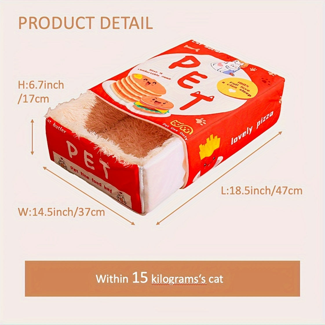 Fully Enclosed Cat Bed for All Seasons Warm Cozy Pet House Gift