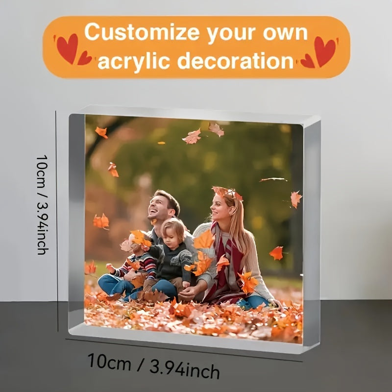 Acrylic Photo Holder 3D Desktop Decoration for Home Office Valentine's Day Gift