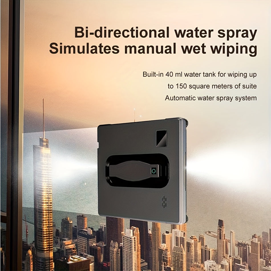 Electric Window Cleaning Robot with Dual-Purpose Battery and Remote Control