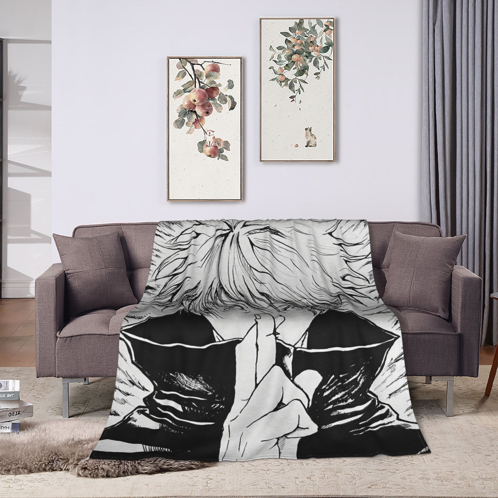 Soft Flannel Throw Blanket Cozy Warmth for Couch Bed Travel and Home Decor