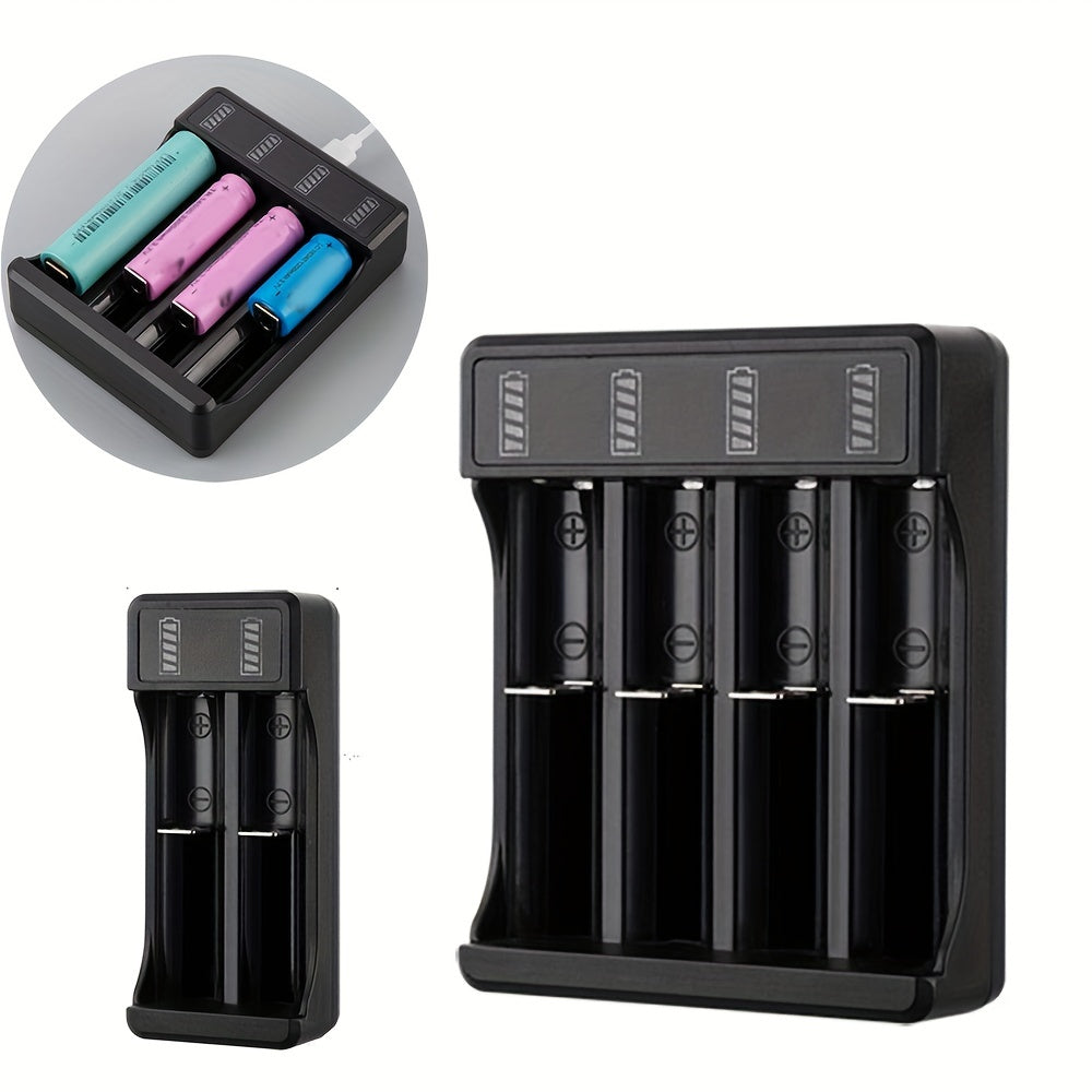 USB Lithium Battery Charger for 10440 14500 18650 3.7V with Quick Charge and Overcharge Protection