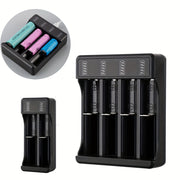 USB Lithium Battery Charger for 10440 14500 18650 3.7V with Quick Charge and Overcharge Protection