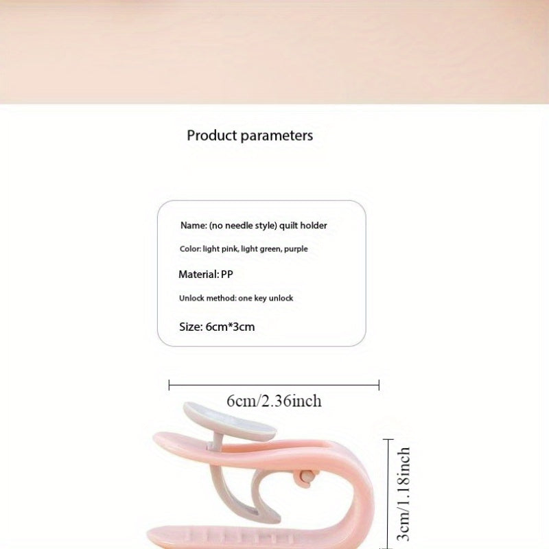 Set of 6 Reusable Bed Sheet Clips Anti-Slip Duvet Cover Fasteners Elastic Clasp