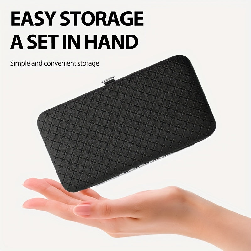 19-Piece Stainless Steel Personal Care Set with Manicure Clippers and Travel Case