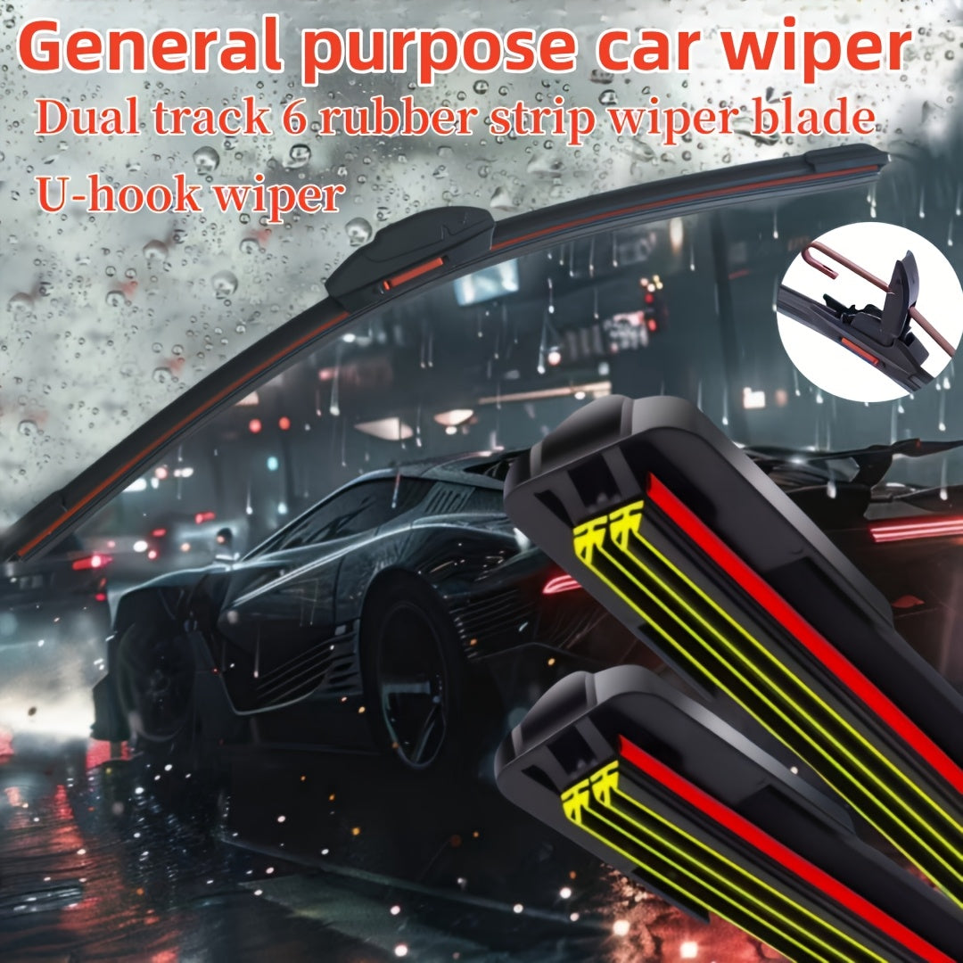 Automotive Dual-Track U-Type Wiper Blade Durable Rubber Quiet