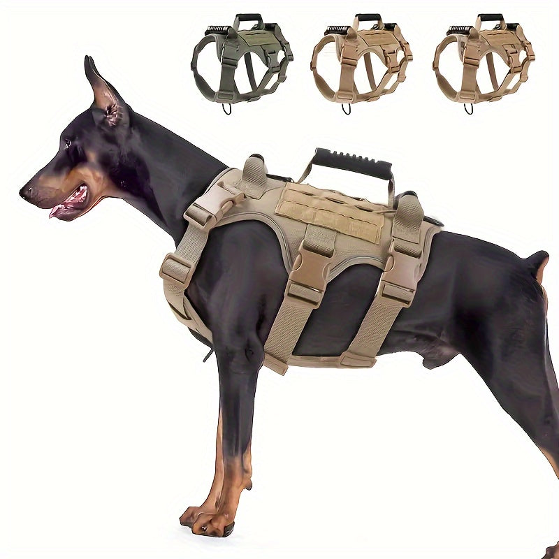 Adjustable Reflective Dog Harness with Handle No-Pull Tactical Vest