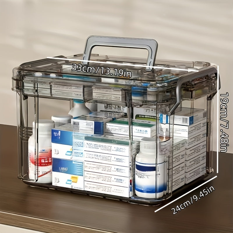 Plastic Waterproof Storage Box with Clip-On Closure for Medicines Snacks and Household Items