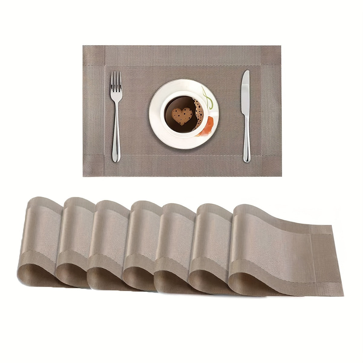 Set of 4, 6, or 8 Cotton Placemats for Dining Table