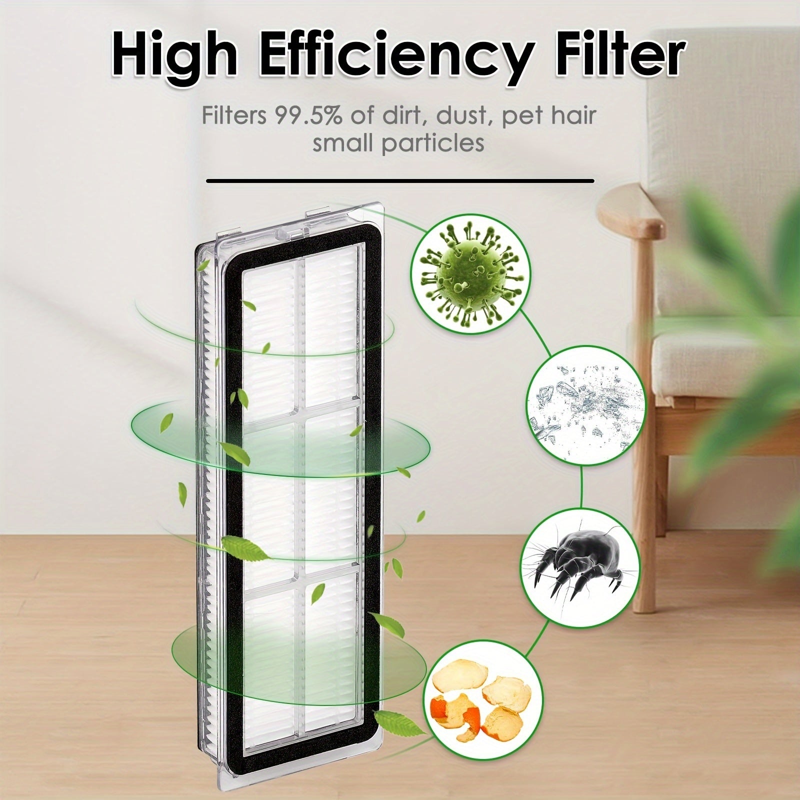 DreamTech changyutgich modellari L10s Ultra, L10s Pro, L10 Ultra, Z10 Pro, X20 Pro, S10, S10 Pro, S10 PLUS, B101CN, 1C, W10, X10+, L10+ PLUS, Z10 Pro va D10 PLUS uchun mos bo‘lgan oltita HEPA filtri almashtirish paketi. Plastik pol attachment bilan birga.