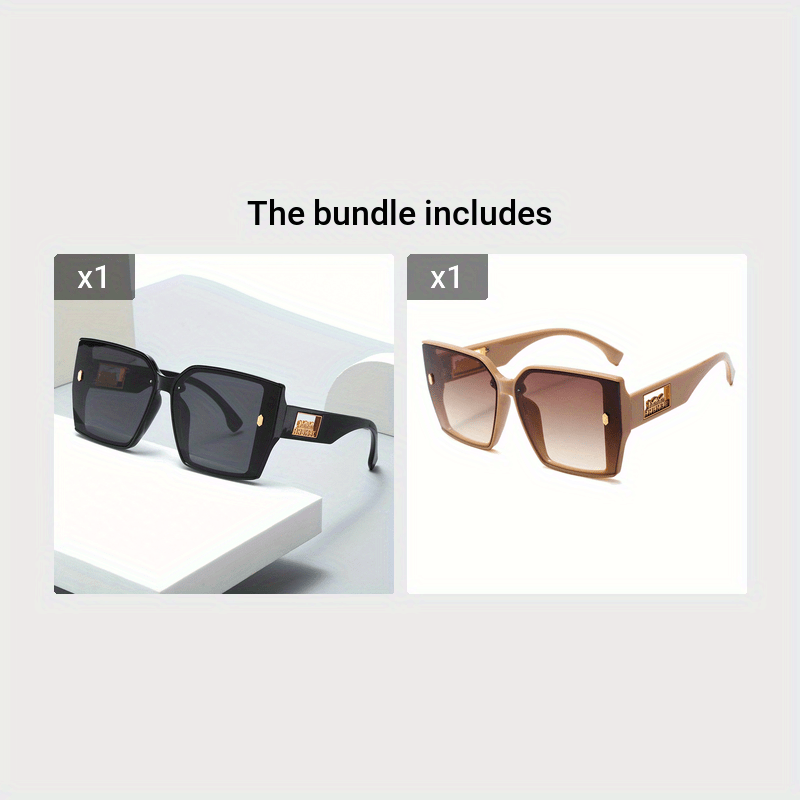 Unisex Y2K Square Gradient Glasses Hollow Temples for Beach and Party