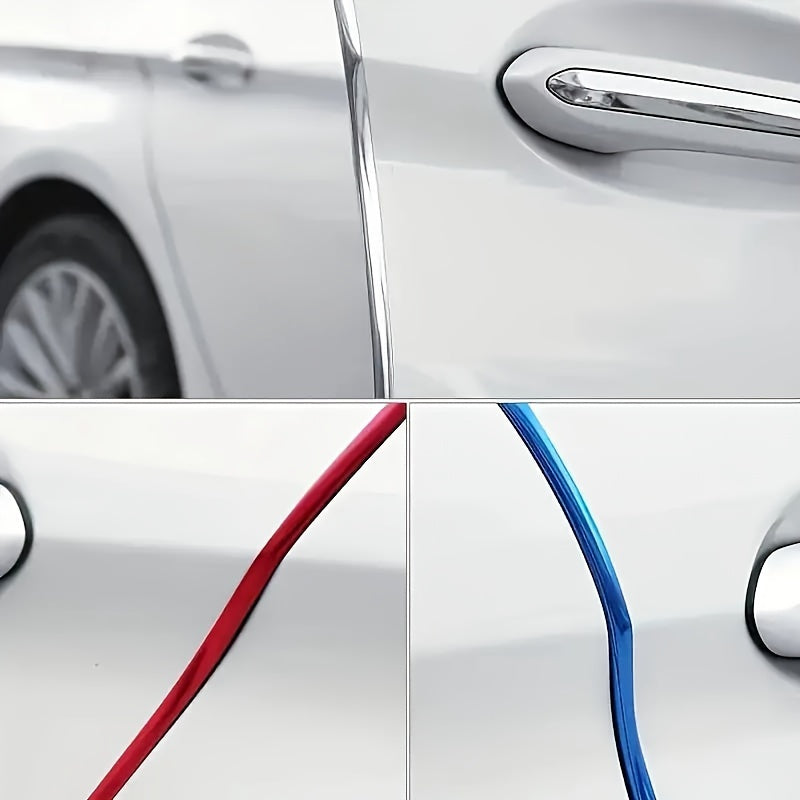 5m Car Door Chrome Decoration Strip with Rolled Design Scratch Protection Rear Bumper Guard