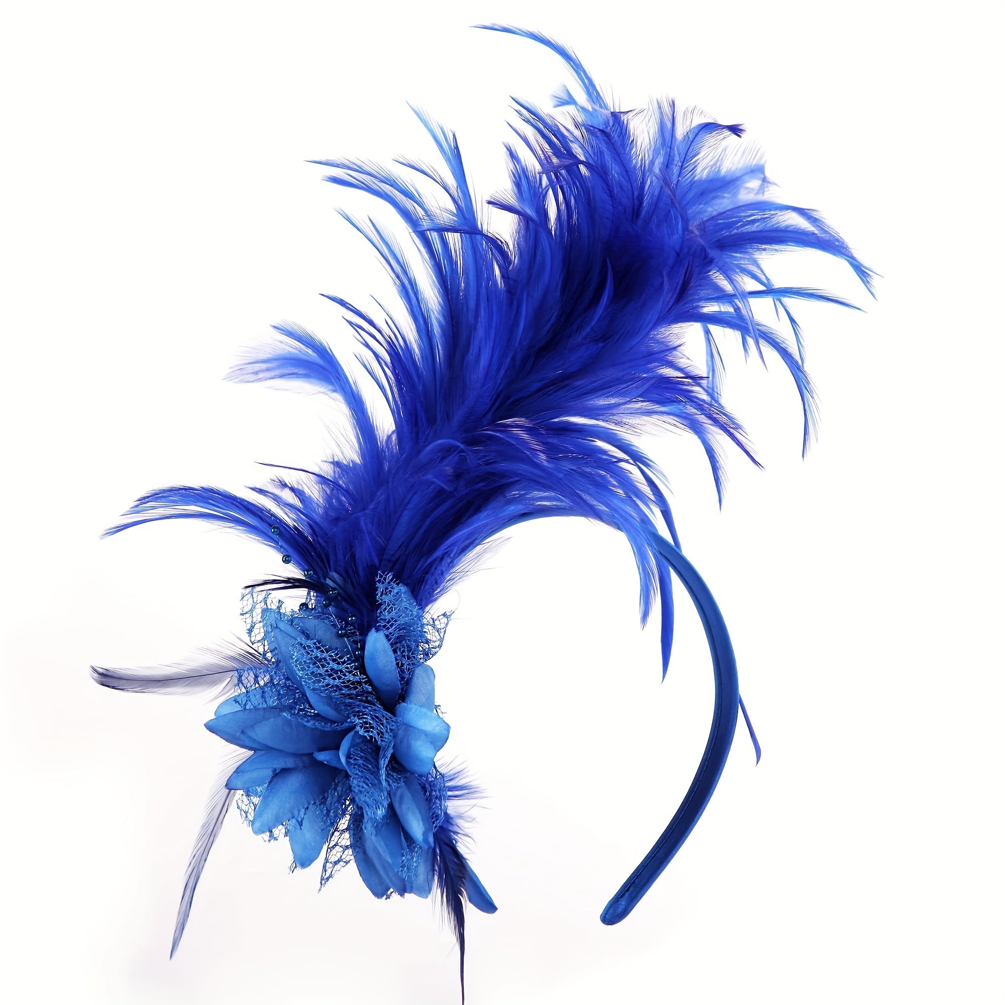 Пуховая повязка на голову-фасцинатор - Аксессуары для волос, идеально подходящие для коктейльных вечеринок и чаепитий