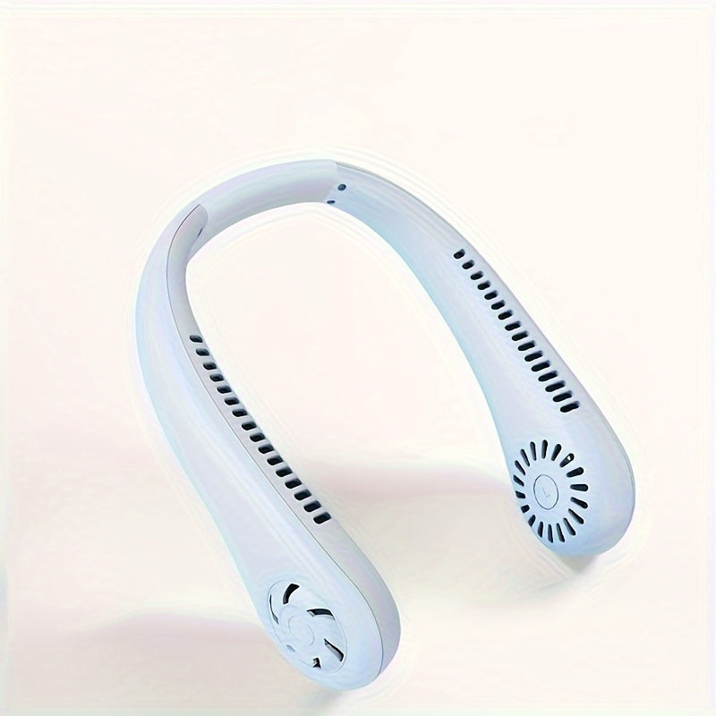Перезаряжаемый шейный вентилятор с технологией без лопастей с 5-скоростной регулировкой, цифровым дисплеем, портативным личным охлаждающим устройством