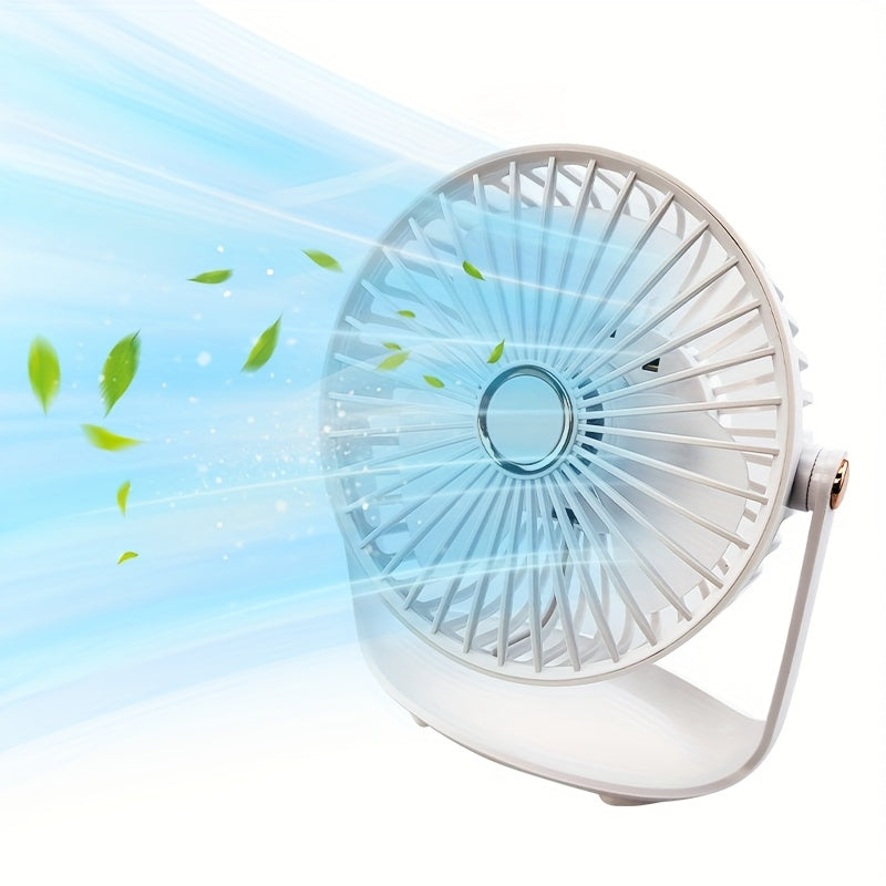 Mini Portable Desktop Fan 5-Speed USB Cooling Fan with Digital Display and Hanging Option