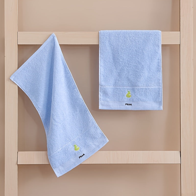 4-Pack Fruit Embroidered Hand Towels Super Soft Knit 400gsm for Daily Use
