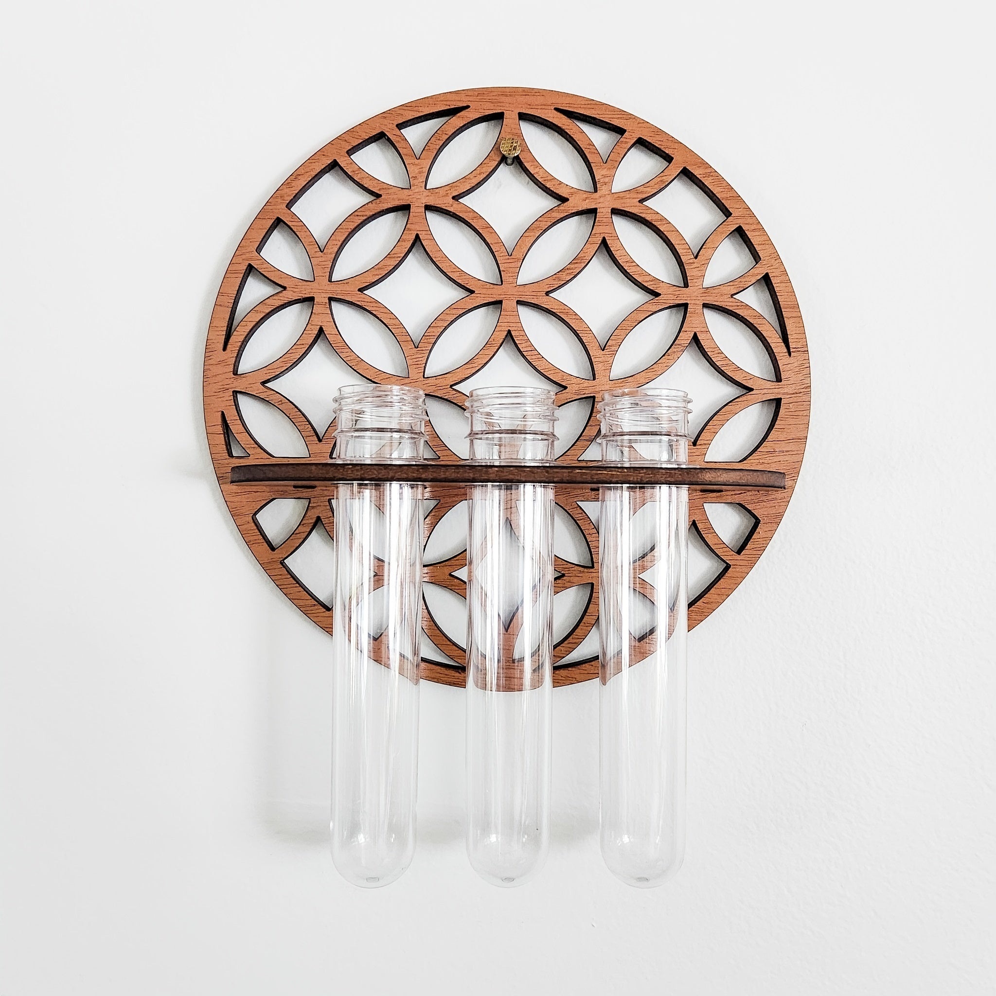 Estación de propagación de pared con 3 tubos de ensayo para esquejes de plantas decoración del hogar