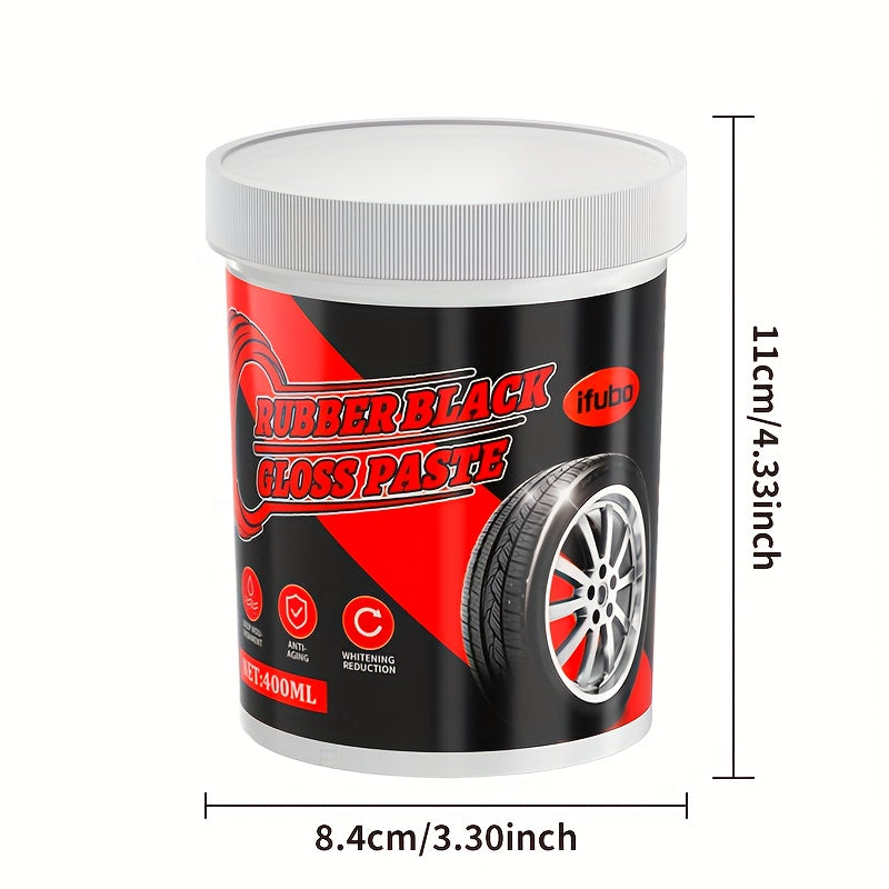 Restaurador de Plástico para Coche Universal 400ml Pasta Brillo Negro para Exterior e Interior