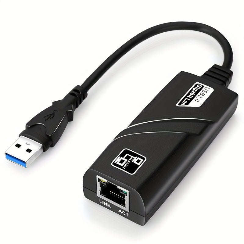 USB 3.0 to Gigabit Ethernet Adapter Compatible with Windows Mac Linux Chrome OS