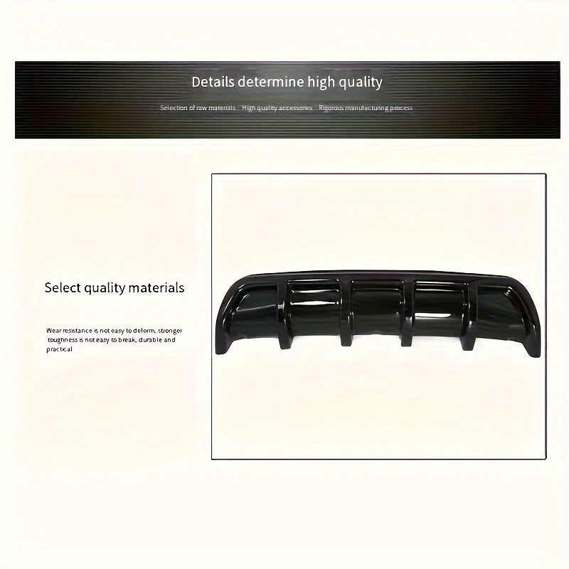 Rear Bumper Diffuser for Cars Durable ABS Plastic External Airflow Accessory