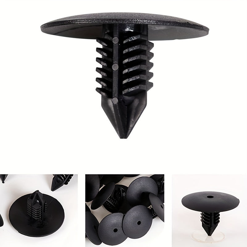 20pcs Black Plastic 10mm Car Wheel Arch Lining Splash Guard Clips