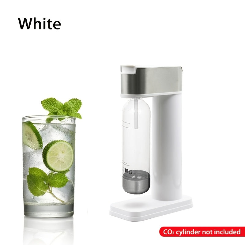 Stainless Steel Soda Maker with 1L PET Bottle Make Sparkling Water at Home
