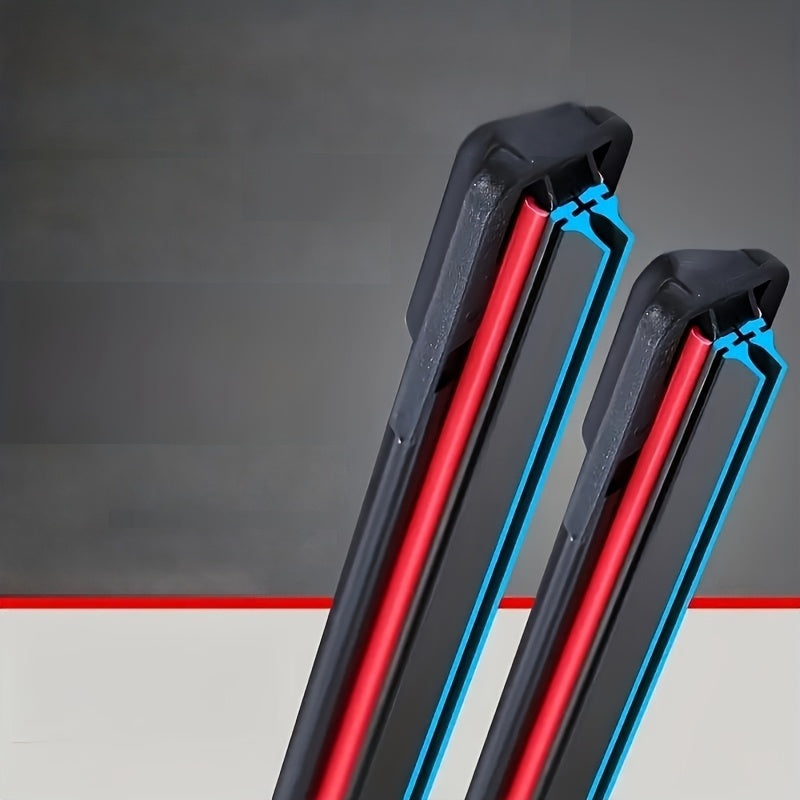 Lámina de limpiaparabrisas doble de goma para automoción, tipo U, duradera, estática, 1 pieza