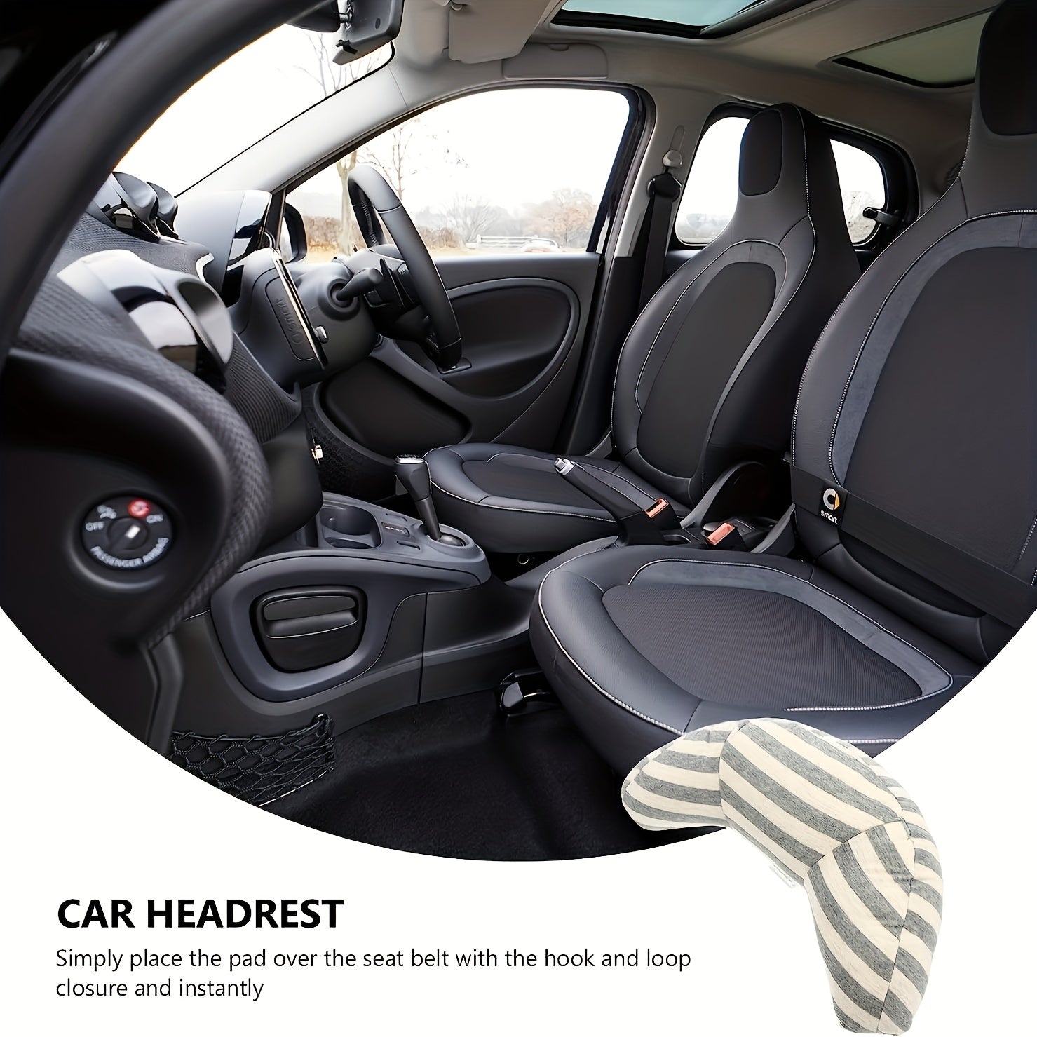 Universal Car Seat Travel Pillow Neck Support Cushion Super Soft Headrest