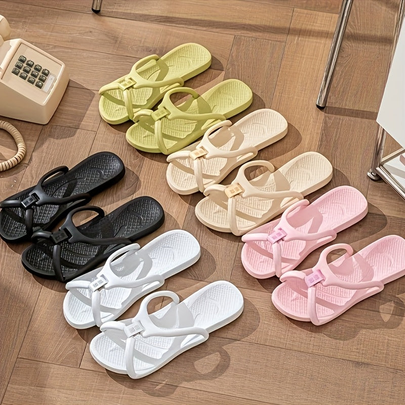 Women’s Foldable EVA Slippers Casual Open Toe Non-Slip Indoor Travel