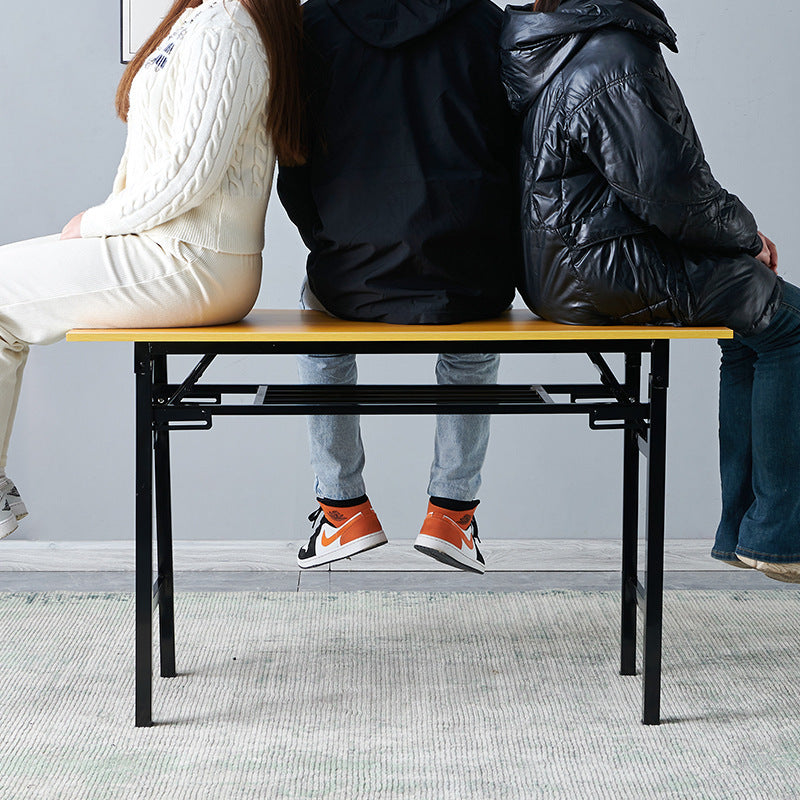 Ish, o'qish, ovqatlanish uchun egiluvchan ofis stoli - Oq/Sariq/Qora metall ramka - Turli maqsadlar uchun mos