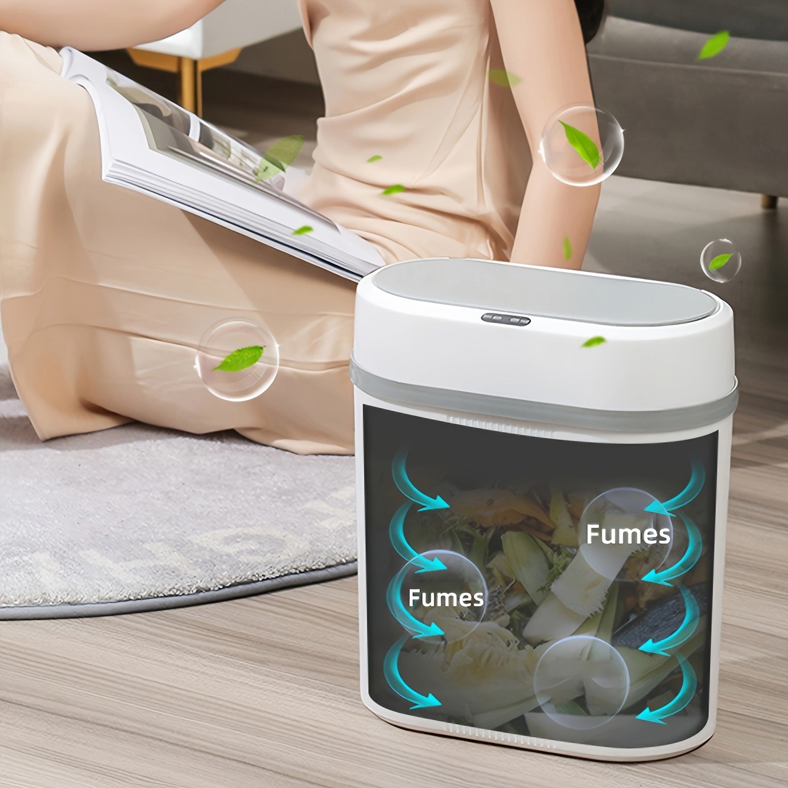 12L Touchless Trash Can with Sensor Battery Operated Kitchen Bathroom Office