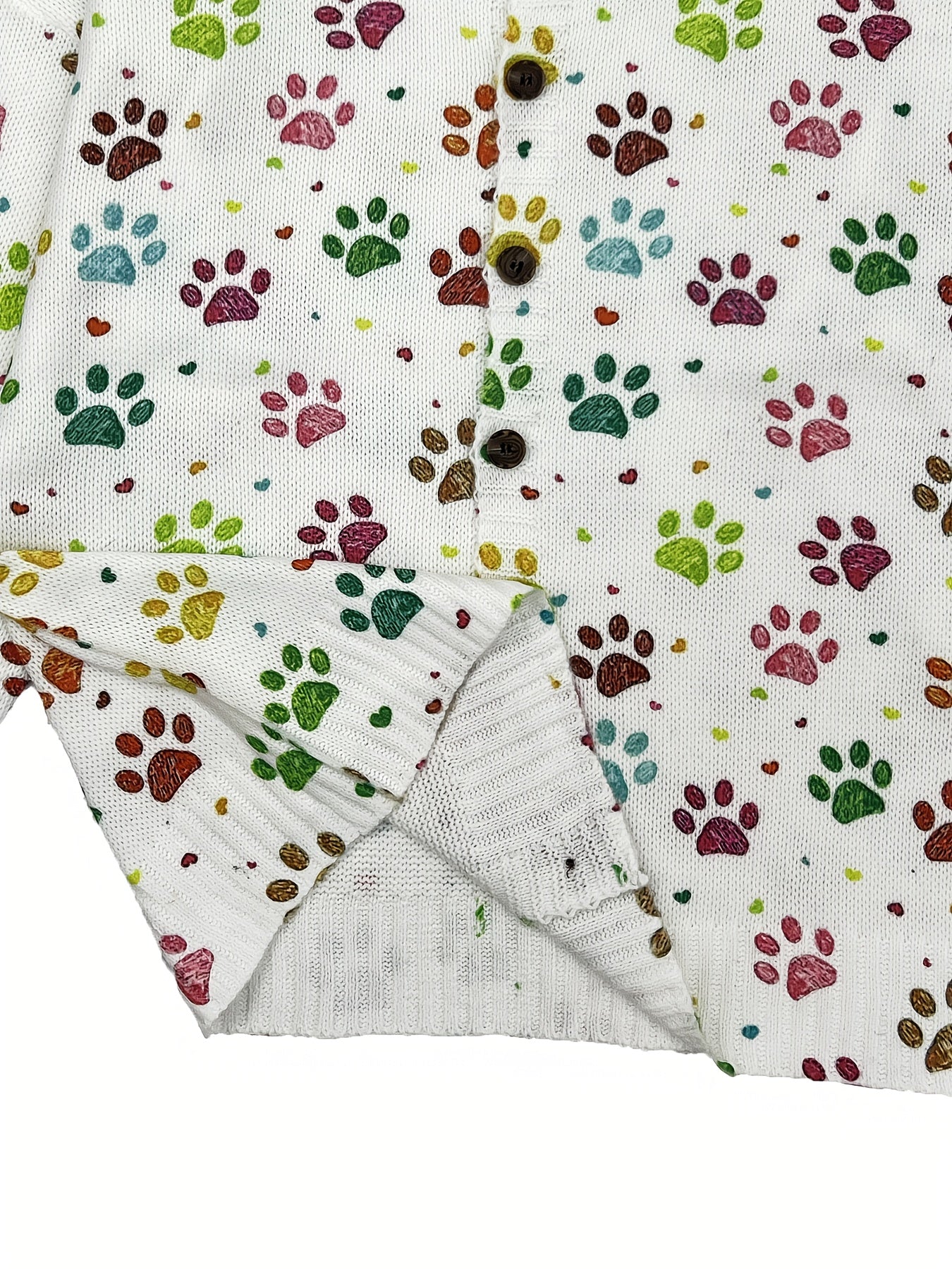 Women Long Sleeve Cardigan with Digital Print Stylish Autumn Spring Thin Sweater