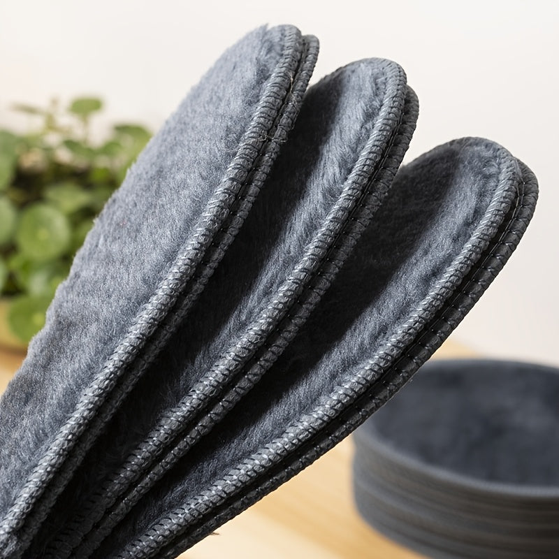 Unisex Winter Fleece-Lined Warm Insoles Thickened Shoe Inserts