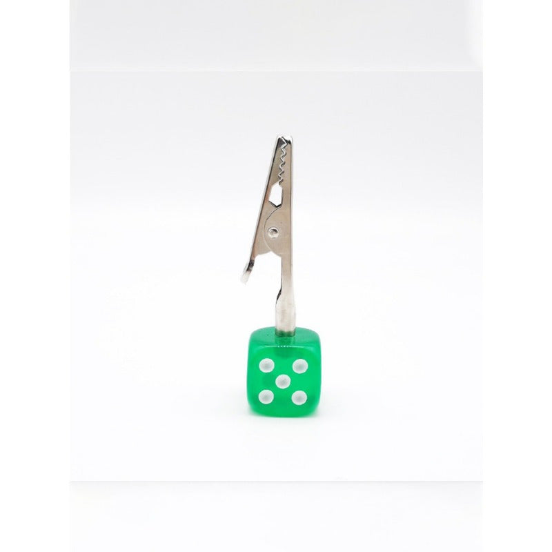 Multicolor Acrylic Dice-Shaped Paper Clip for Office and Tobacco Use