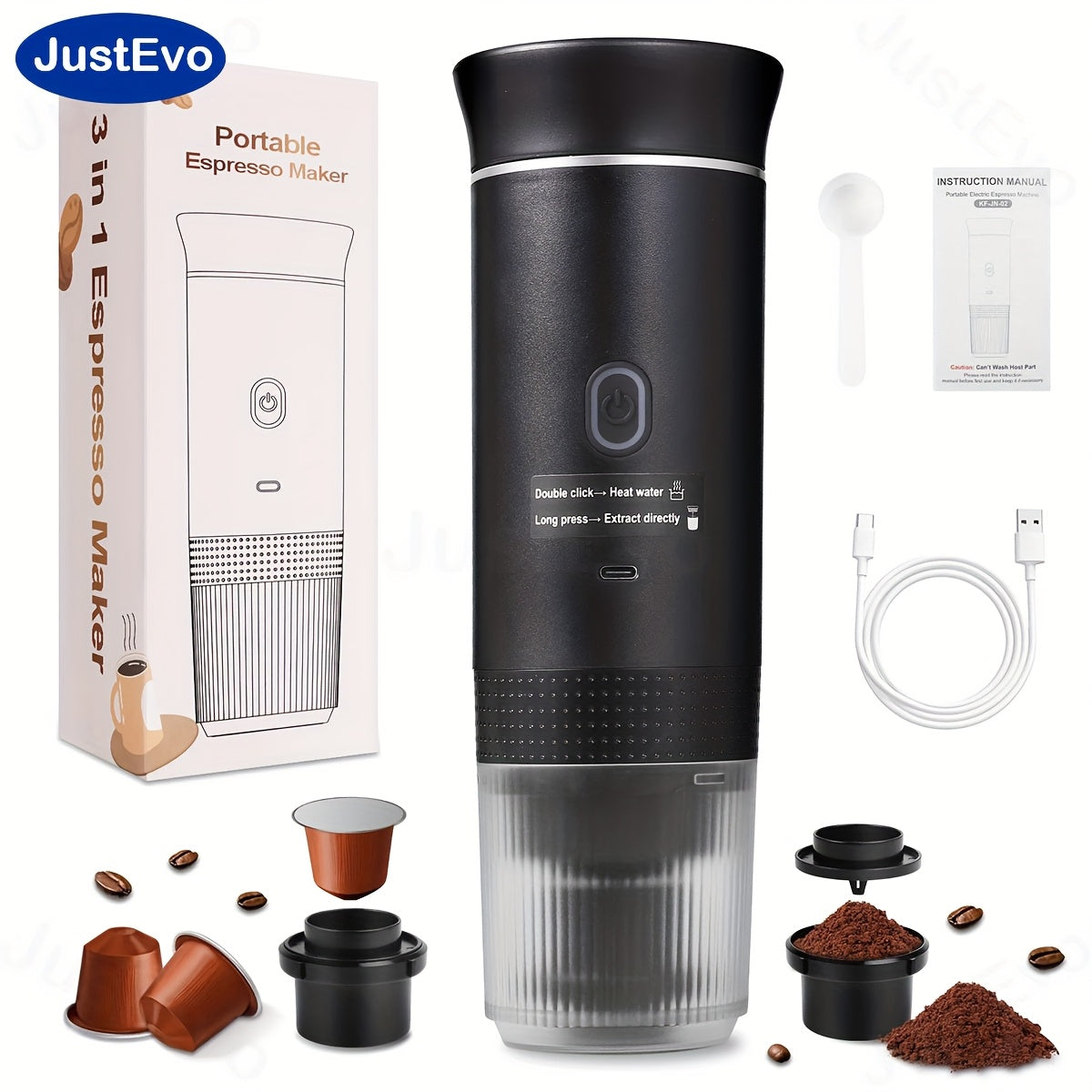 Электрическая кофеварка All-in-One портативная кофемашина с быстрой заваркой