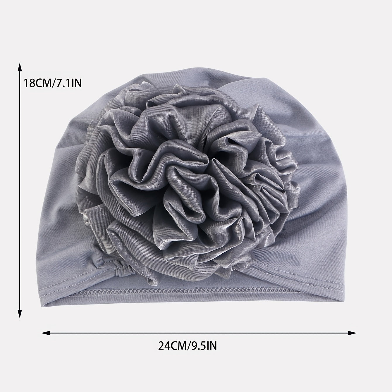 3D Gul Chemo Kapaq Qopqog'i Soqol Rangi To'liq Rangli Turban Bosh Sharf Beanie