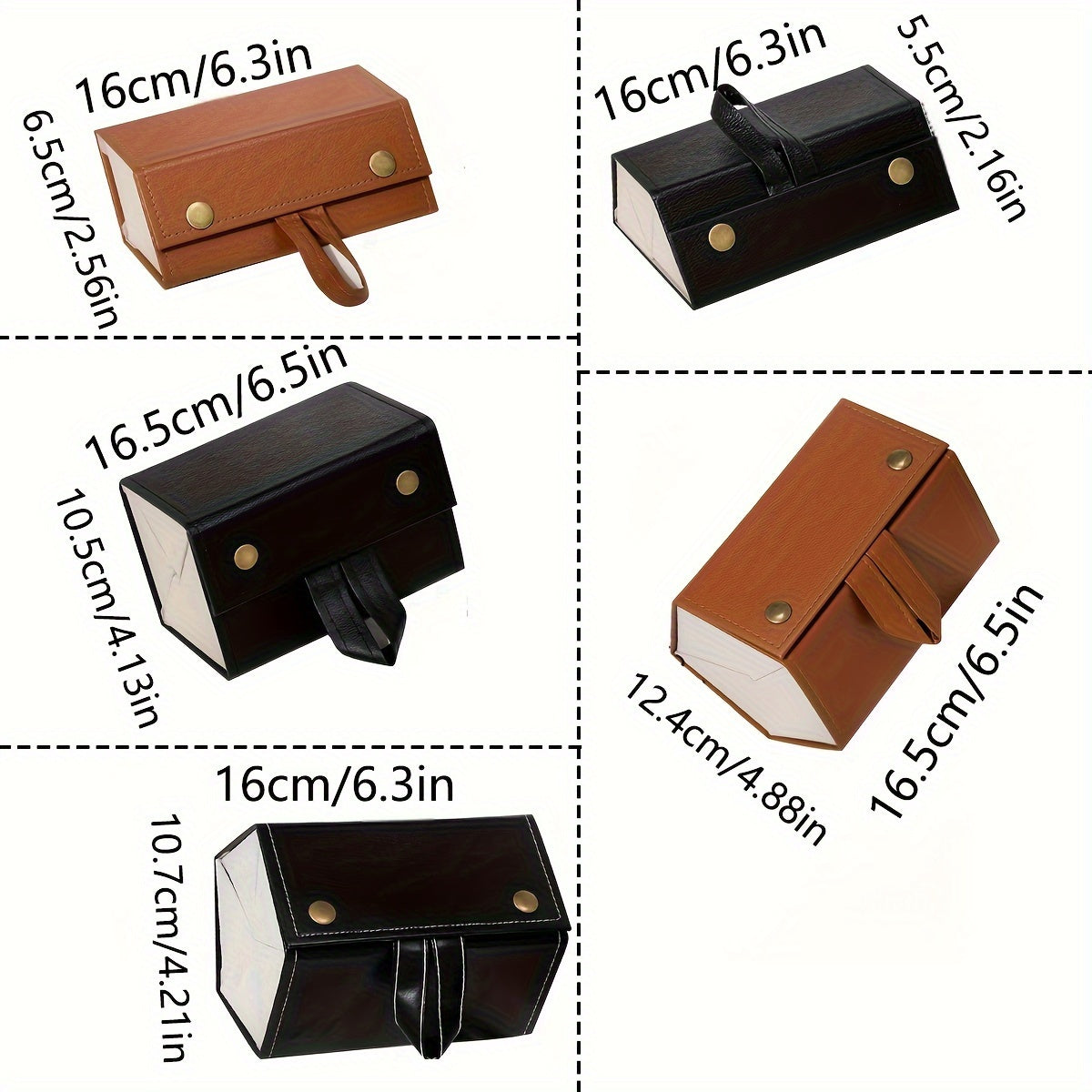 Foldable Eyeglasses Holder Box with 1-6 Slots Portable Storage Case for Men