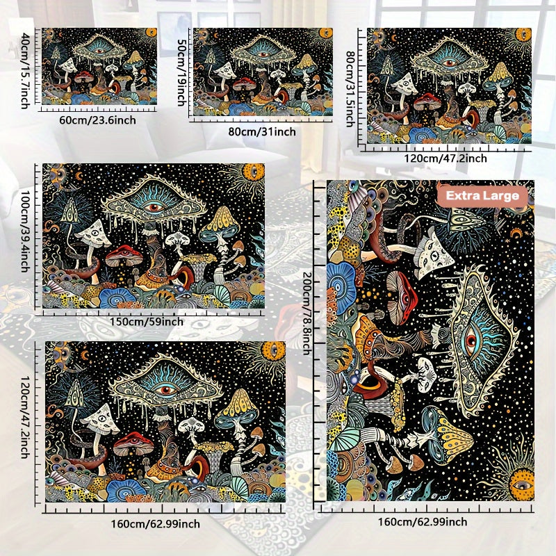 Suv o'tkazmaydigan, mashinada yuviladigan, sirg'almas polyester mato, qiziqarli kalmar va qo'ziqorin ko'zlari dizayni bilan. Yashash xonasi, yotoqxona, bolalar xonasi va ochiq joylar uchun ideal.