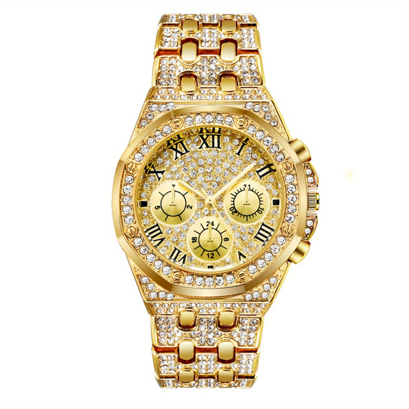 Ladies' Gold Water Diamond Watch with Elegant Design