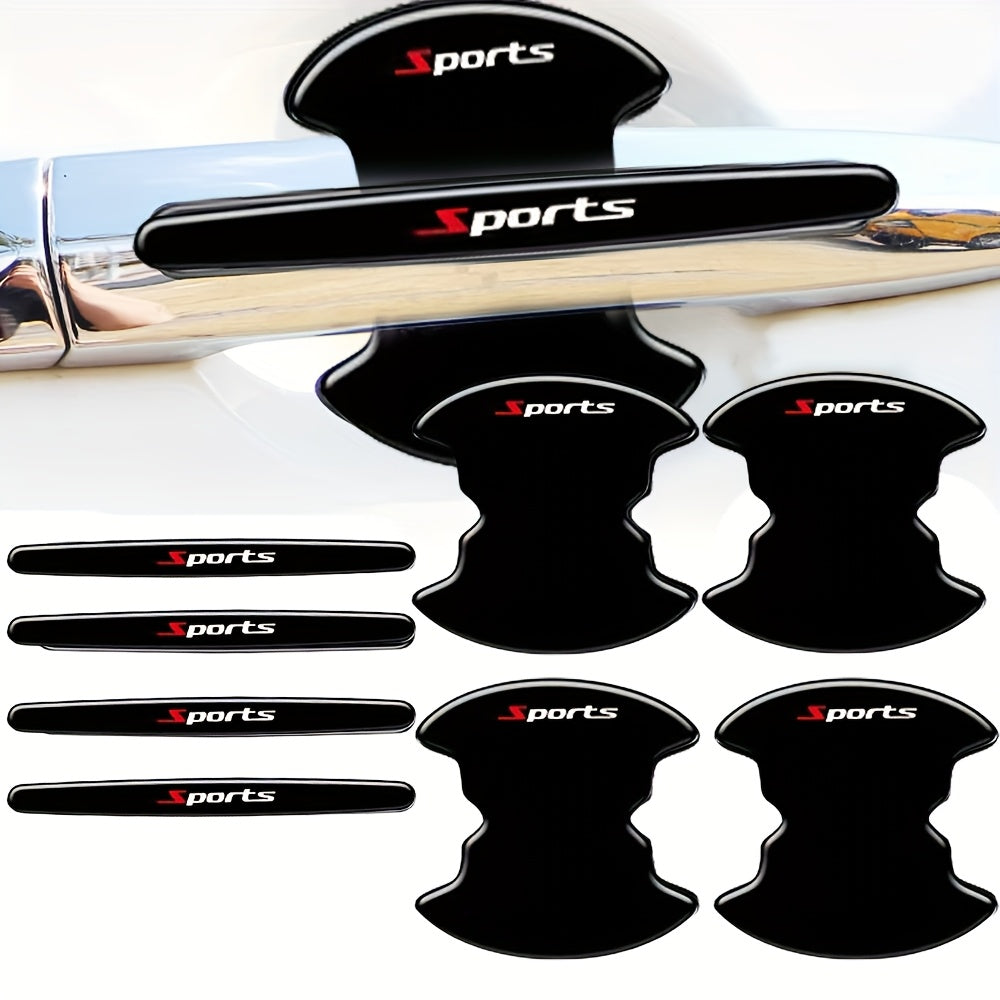 8 dona Avtomobil eshigi tutqichini himoyalash to'plami, chidamli ABS, chizishga qarshi stikerlar