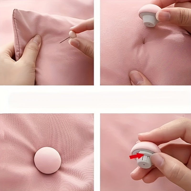 Set of 10 Mushroom Bed Sheet Fasteners with One-Click Release and Concealed Clips
