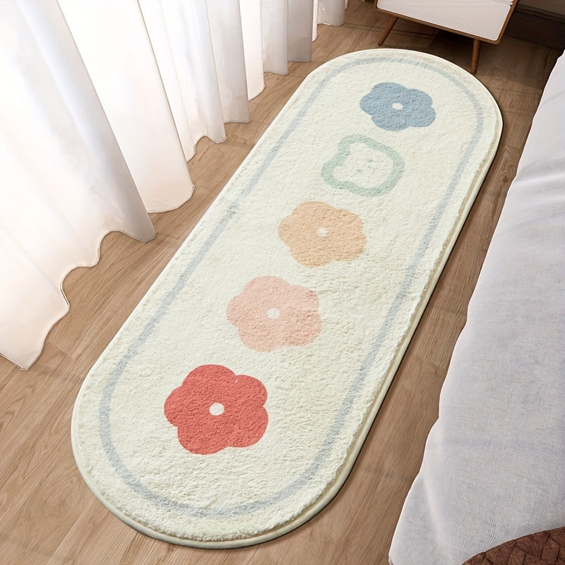 Cartoon-Themed Area Rug for Bedroom Bedside Blanket Non-Slip Floor Mat for Living Room