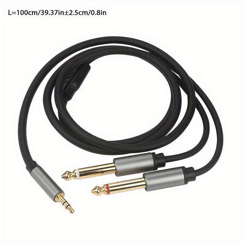 3.5mm to 6.35mm Audio Cable Male to Male High-Fidelity Sound for PC Phone Guitar Microphone Amplifier