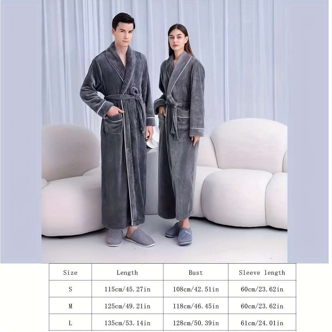 Unisex Plaid Bathrobe Soft Comfortable Modern Knit Fabric 300g Polyester Towel Theme