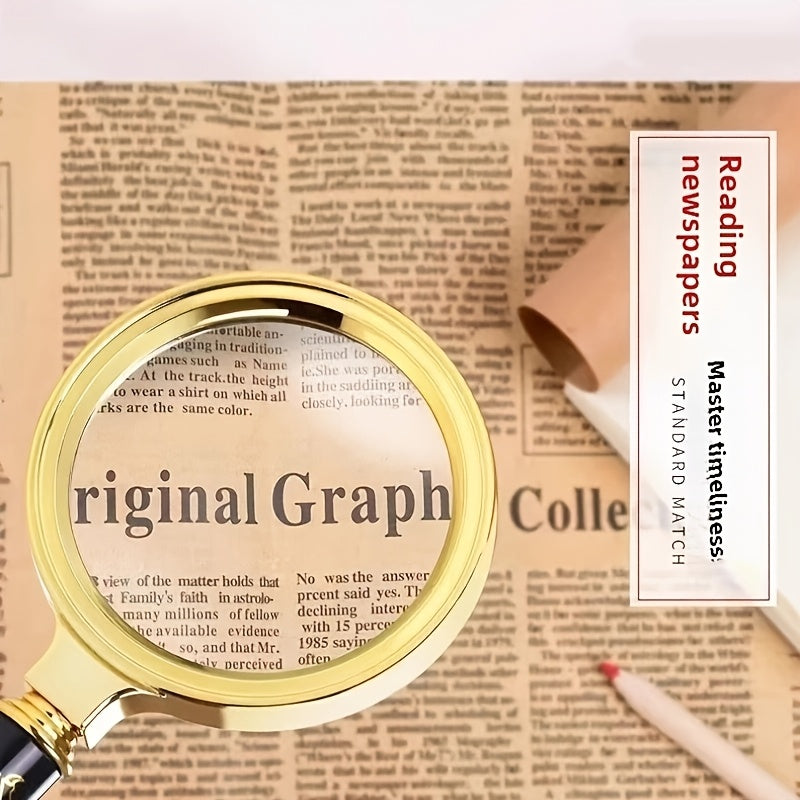High-Definition Handheld Magnifying Glass for Reading Map Insect Observation Elderly