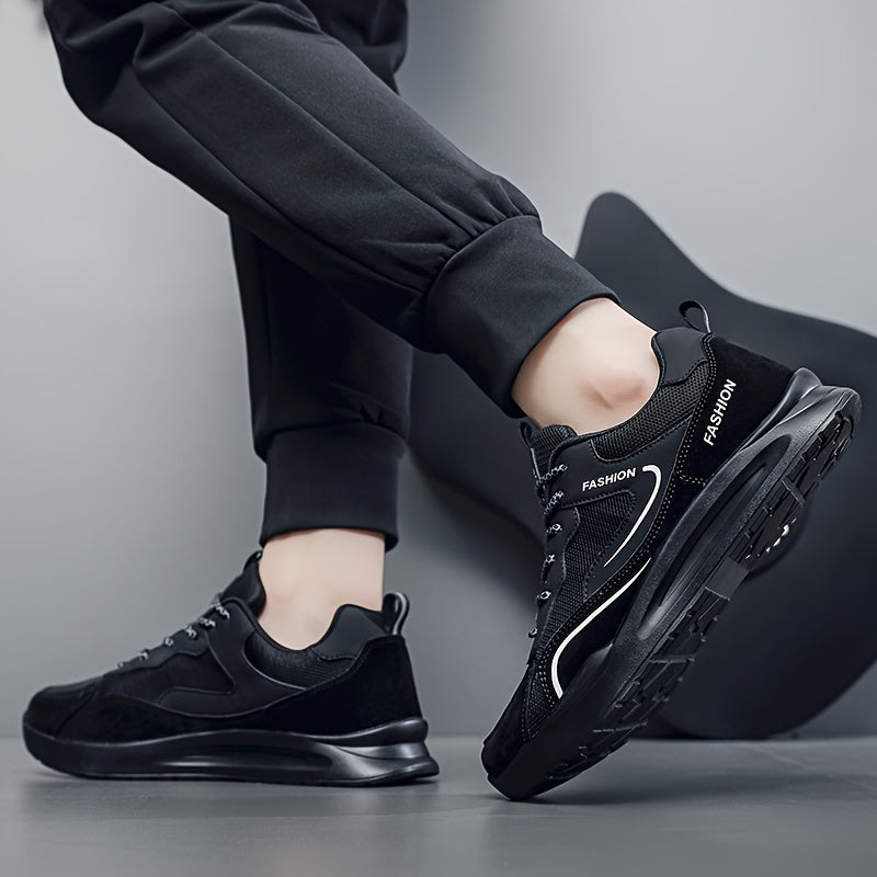 Men's Casual Sneakers Breathable Mesh Lace-Up Low Top Running Shoes