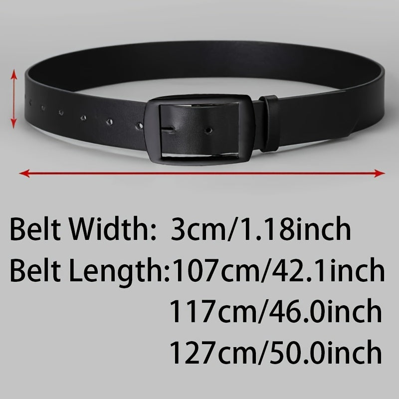 Luxury Faux Leather Belts for Men and Women with Metal Pin Buckle Plus Size Suitable for Jeans
