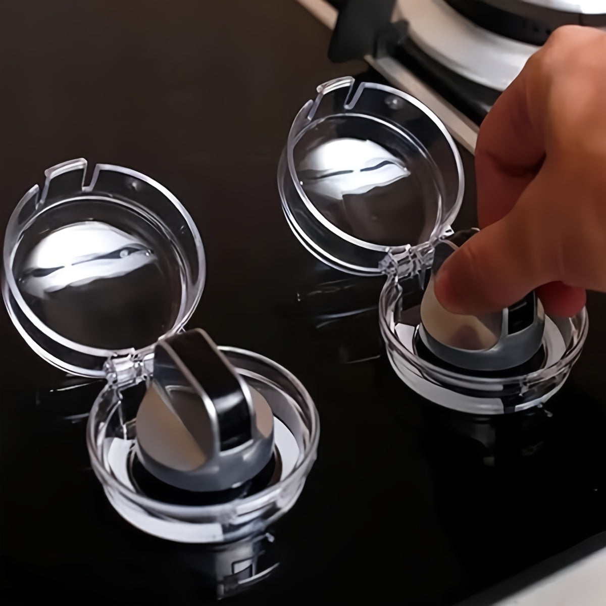 Plastic Gas Stove Knob Covers 2 or 4 pcs Kitchen Safety Range Control