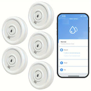 Smart WiFi Water Leak Detector with High Volume Alarm Battery-Powered Mobile Notifications Suitable for Kitchen Bathroom Basement Garage