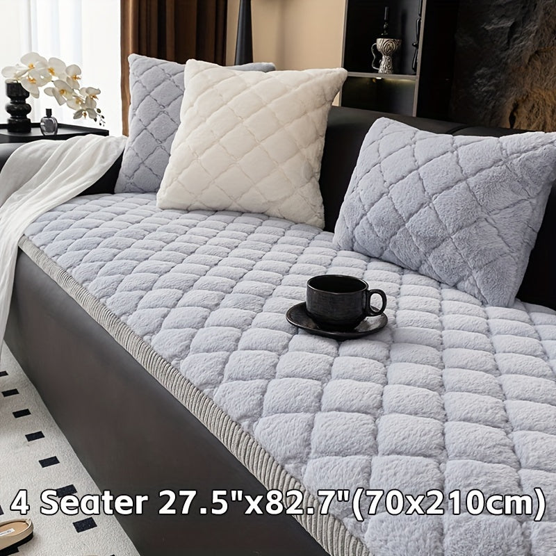 Zamonaviy to'qilgan divan qoplamasi, uy hayvonlari uchun qulay, mashinada yuviladigan, sirpanmaydigan, turli mebel o'lchamlari va uslublari uchun qalin polyester himoyasi, uy yoki ofis bezaklari uchun.